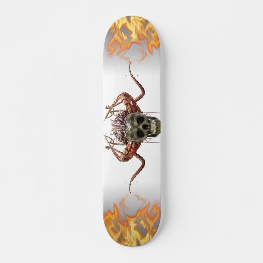 Demon Skull Helmet Horns Skateboard (Voorkant)