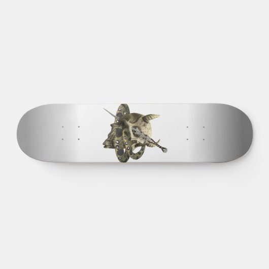 Demon Skull Python Snake Skateboard (Horizontaal)