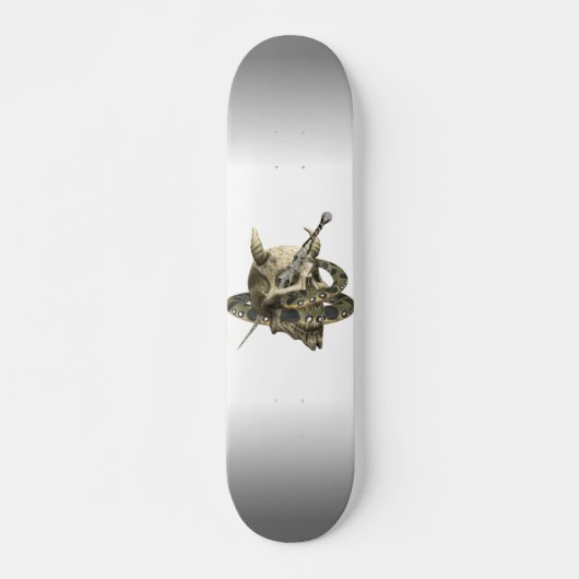 Demon Skull Python Snake Skateboard (Voorkant)