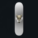 Demon Skull Smoking Skateboard<br><div class="desc">Dit ontwerp kan worden gepersonaliseerd door de aanpassingsoptie te kiezen om tekst toe te voegen of andere veranderingen aan te brengen. Als dit product de optie heeft om het ontwerp naar een ander object over te brengen, moet u het ontwerp zo nodig aanpassen. Neem contact met me op colorflowcreations@gmail.com als...</div>