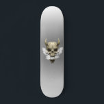 Demon Skull Smoking Skateboard<br><div class="desc">Dit ontwerp kan worden gepersonaliseerd door de aanpassingsoptie te kiezen om tekst toe te voegen of andere veranderingen aan te brengen. Als dit product de optie heeft om het ontwerp naar een ander object over te brengen, moet u het ontwerp zo nodig aanpassen. Neem contact met me op colorflowcreations@gmail.com als...</div>