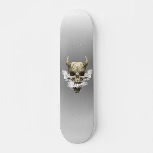 Demon Skull Smoking Skateboard (Voorkant)
