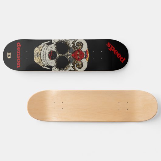 Demon Skull Speed Demon Dd Brand Persoonlijk Skateboard (Horizontaal)