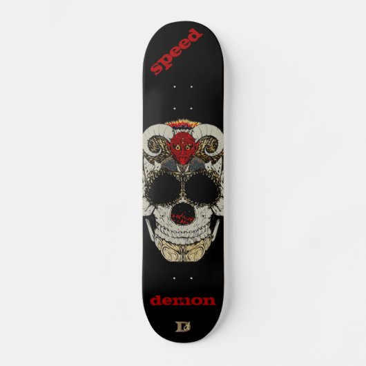 Demon Skull Speed Demon Dd Brand Persoonlijk Skateboard (Voorkant)
