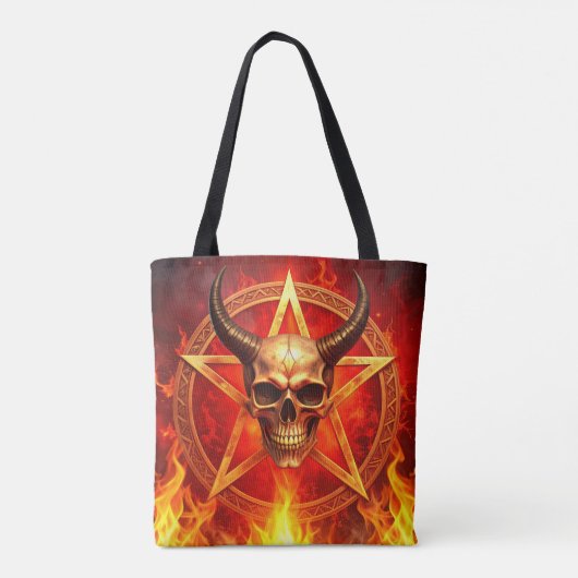 Demon Skull Tote Bag (Achterkant)