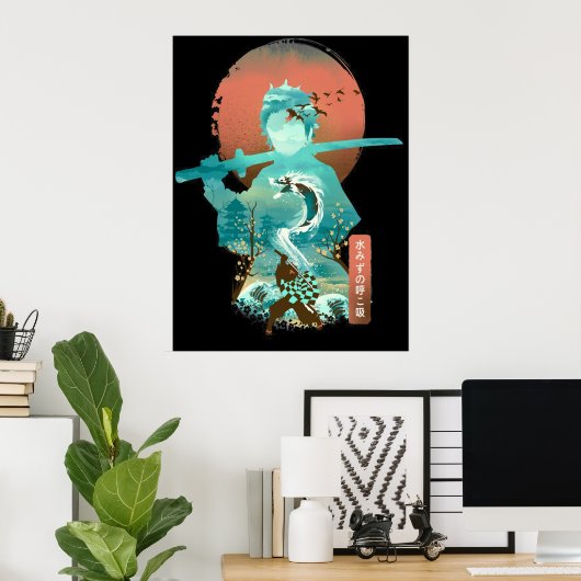 Demon Slayer Adventure Anime Tanjiro Kamado Awes Poster (Thuiskantoor)