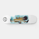 Demon slayer Afro Tia schopte rode ogen Persoonlijk Skateboard (Horizontaal)