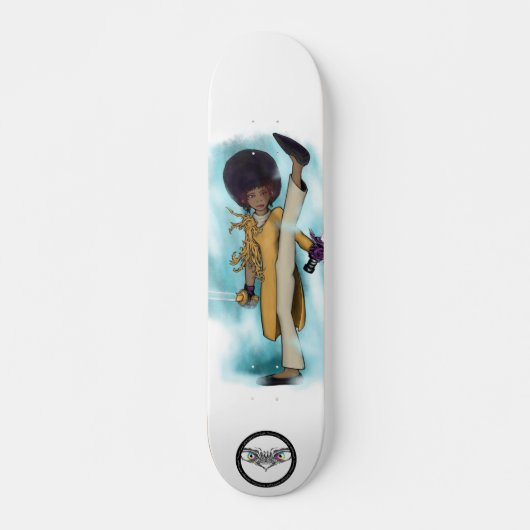 Demon slayer Afro Tia schopte rode ogen Persoonlijk Skateboard (Voorkant)
