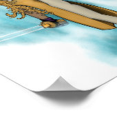 Demon slayer Afro Tia schopte rode ogen Poster (Hoek)