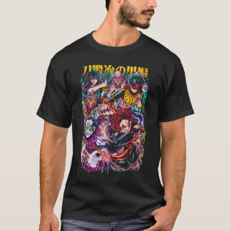 Demon Slayer Hashira & Demonen Strijd Kunst T-shirt