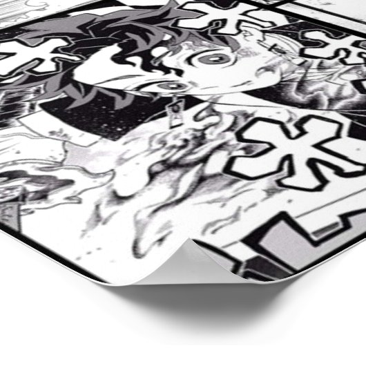 Demon Slayer Manga Panel Poster (Hoek)