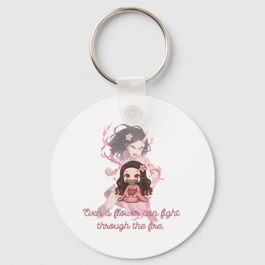 Demon Slayer Nezuko geïnspireerd Sleutelhanger (Voorkant)