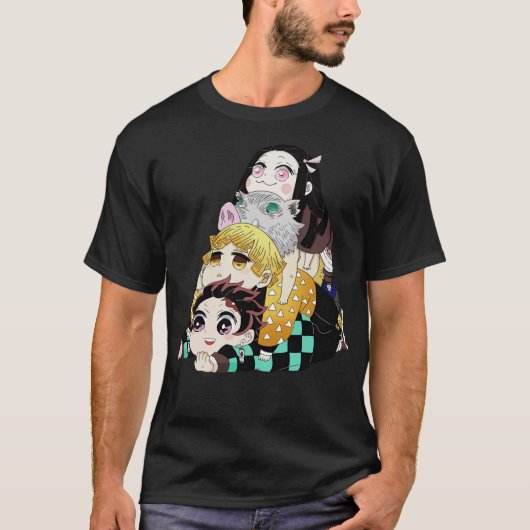 Demon Slayer Nezuko Kimetsu No Yaiba Anime Shirt  (Voorkant)