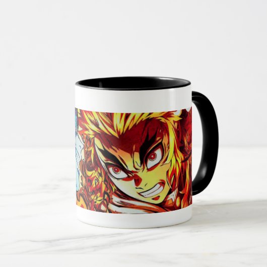 Demon slayer (Rengoku kyojuro en akaza) Vecht Mok (Voorkant rechts)