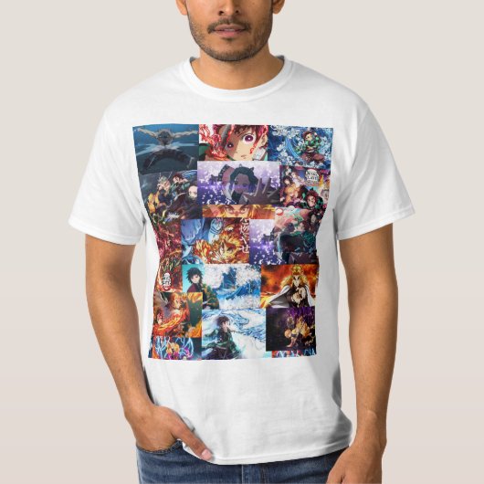 demon slayer T-shirt, anime afbeeldingen T-shirt (Voorkant)