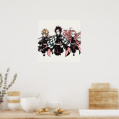 Demon Slayer Tanjiro, Nezuko, Zenitsu Poster (Keuken)