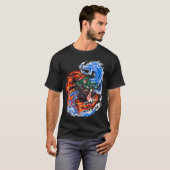 demon slayer water en brand T-Shirt (Voorkant volledig)