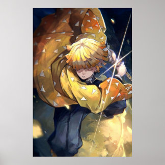 Demon Slayer Zenitsu Agatsuma Poster