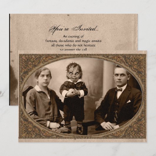 Demon Spawn Family Halloween Party Kaart (Voorkant / Achterkant)