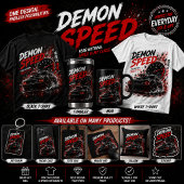 Demon Speed Muscle Car Dark Racing - Wit T-shirt