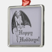 Demon Spooky Gothic Christmas Metalen Ornament (Links)