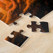 Demon summonerende magiër in olieverfschildering legpuzzel (Zijkant)