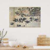 Demon Thunder, Tenjin Shrine, Kamakura Period Poster (Keuken)