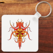 Demon Tribale Tatoeage Ontwerp Sleutelhanger (Achterkant)
