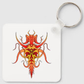 Demon Tribale Tatoeage Ontwerp Sleutelhanger (Achterkant)