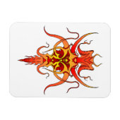 Demon Tribale Tattoo Ontwerp Magneet (Horizontaal)