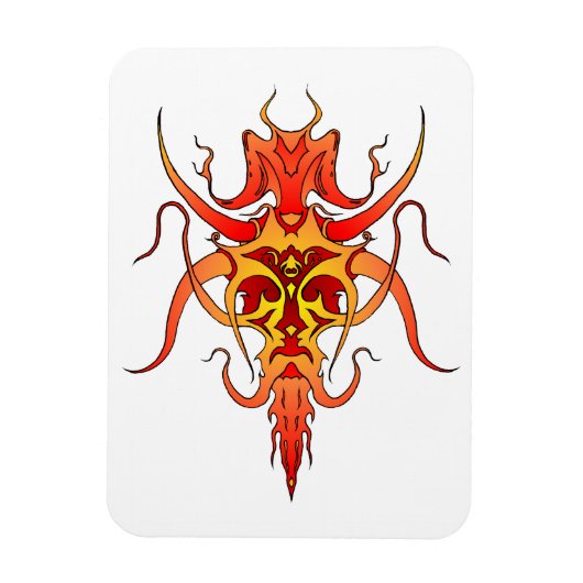 Demon Tribale Tattoo Ontwerp Magneet (Verticaal)