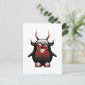 Demon Tux (Linux Tux) Briefkaart (Staand voorkant)