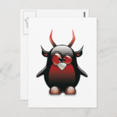 Demon Tux (Linux Tux) Briefkaart (Voorkant / Achterkant)