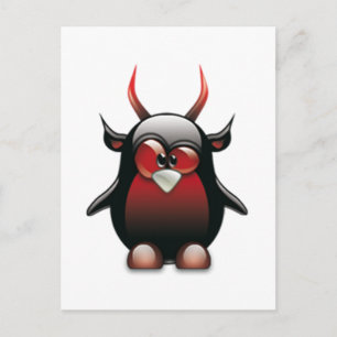 Demon Tux (Linux Tux) Briefkaart