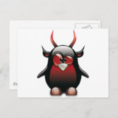 Demon Tux (Linux Tux) Briefkaart (Voorkant / Achterkant)
