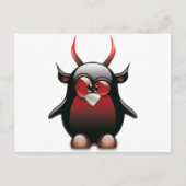 Demon Tux (Linux Tux) Briefkaart (Voorkant)