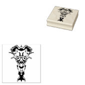 Demon van de onderwereld's buste rubberstempel (Gestempeld)