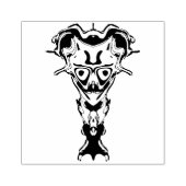 Demon van de onderwereld's buste rubberstempel (Afrduk)