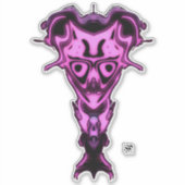 Demon van de onderwereld's buste v0.1 sticker (Voorkant)