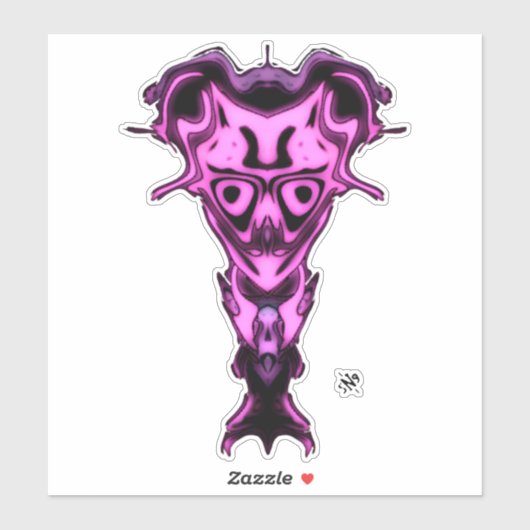 Demon van de onderwereld's buste v0.1 sticker (Vel)