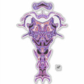 Demon van de onderwereld's buste v1.1 sticker (Voorkant)