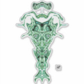 Demon van de onderwereld's buste v2 sticker (Voorkant)