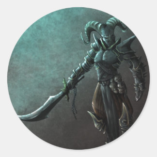 Demon Warrior Ronde Sticker