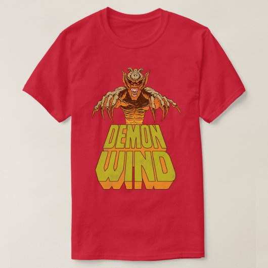Demon Wind Classic Cult Horror Design T-shirt (Design voorkant)