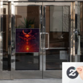 Demon Window Cling Raamsticker (Kantoordeur)