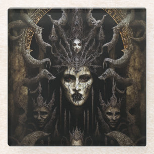 Demon Woman Monster Horror Art Glazen Onderzetter