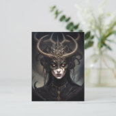 Demon Woman Queen Dark Fantasy Art Briefkaart (Staand voorkant)