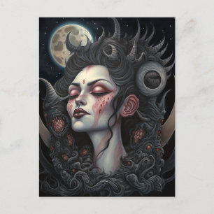 Demon Woman Queen Dark Fantasy Art Briefkaart