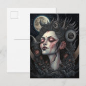 Demon Woman Queen Dark Fantasy Art Briefkaart (Voorkant / Achterkant)