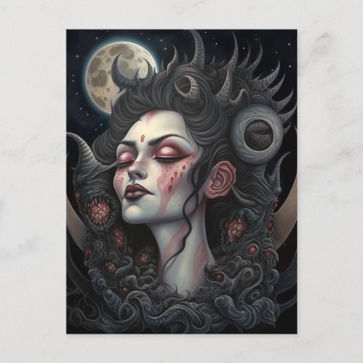 Demon Woman Queen Dark Fantasy Art Briefkaart (Voorkant)